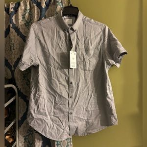 NEW gray short sleeved button down